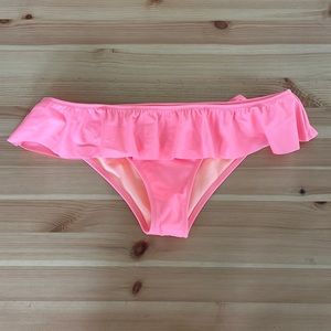 Victoria’s Secret Swim Coral Ruffle Bikini Bottoms Small